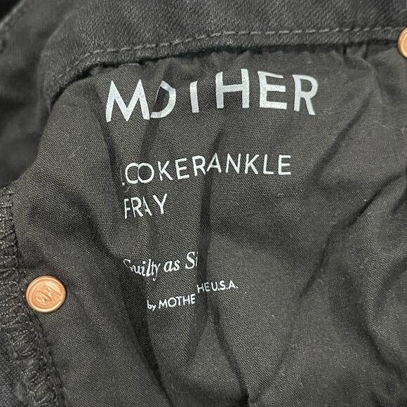 Mother The Looker Ankle Fray Jeans in Guilty As Sin Size 27 - Picture 11 of 12